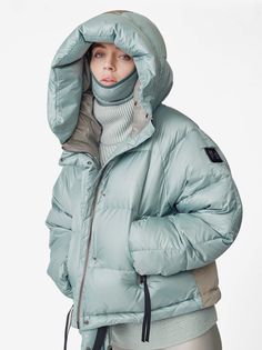 An oversized and easy modern silhouette. Overfilled with responsibly sourced and traceable 700 fill power down for your warmest solution. A large cozy hood and eco-friendlier PFC free DWR to repel rain and snow, round out this ready-to-wear luxury staple. Available in a choice of wool-blend shearling or nylon fabrics. Best Puffer Jacket, Luxury Outerwear, Wool Shirt, Slate Gray, Down Vest, Shell Jacket, Pair Of Pants, Outerwear Women, Women Collection