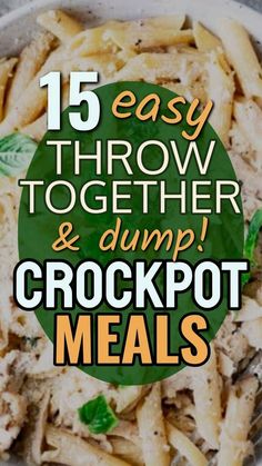 Crockpot Dump Meals, Crock Pot Meals, Best Crockpot Recipes, Dump Dinners