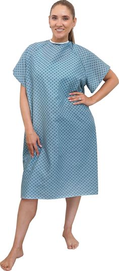 PRICES MAY VARY. 70% Poly 30% Cotton Imported Comfortable and Lightweight Design: Our hospital gowns, available in a pack of three in a calming blue snowflake color, are crafted with a lightweight fabric to ensure optimal comfort for patients. The breathable material allows for ease of movement and ensures a soothing experience during recovery. Our hospital gown features two tie closures in the back—one at the top and another in the middle—ensuring a secure fit while allowing for easy accessibil Patient Costume, Emily Outfit, Blue Hospital, Hospital Scene, Patient Gown, Gown Aesthetic, Hospital Patient, Baby Hospital Outfit, Hospital Gowns