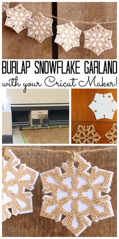 snowflake garland with your crict machine is easy to make and perfect for the holiday season