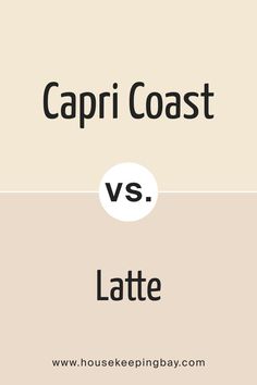 Capri Coast OC-87 vs. BM Latte 2163-60 Coffee With Milk, Creamy Color, Apartment Inspiration, Trim Color, Coordinating Colors, Paint Color, Cup Of Coffee, Color Palettes