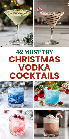 Christmas Vodka Cocktails Holiday Cocktail Recipes Christmas, Christmas Cocktails Batch, Holiday Vodka Drinks, Christmas Vodka Cocktails, Christmas Cocktails Vodka, Christmas Vodka, Hosting Inspiration, Peppermint Milkshake, Holiday Cocktail Recipes