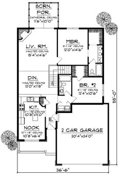 the floor plan for this two story house