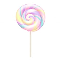 a colorful lollipop on a white background