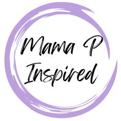 the word mama p insured in black ink on a white background with a purple circle