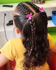 #BEAUTY ,#REALATIONSHIPS #Fashion #Outfits #Summer Outfits #Animals Hair Styles Girls Kids, Curly Toddler Hairstyles, Picture Day Hairstyles For Kids, Picture Day Hairstyles, Sleek Braid, Picture Day Hair, Girl Hairdos