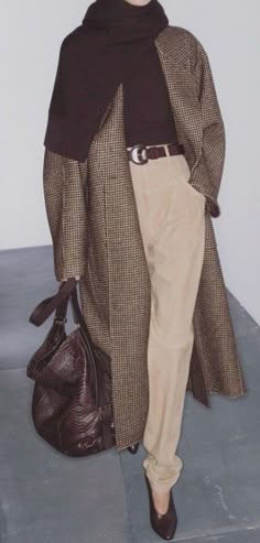 Mode Over 50, Brown Coat, 가을 패션, Look Fashion, Minimalist Fashion, Modest Fashion