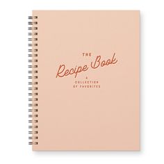 the recipe book collection of favorites is shown on a white background with red lettering