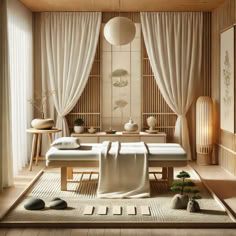 Step into sublime serenity with our Japanese Zen Home Spa design. Dive into our guide for DIY spa setups, featuring high-end wellness devices and therapeutic massage rooms. Ideal for home detox and relaxation, this spa design serves as a modern inspiration for serene living.🌿🧘  📍Pin this for unique decor ideas and to inspire your journey towards a tranquil, balanced lifestyle! 🌸 | Zen Home Spa | Boutique Style | Essential Massage Tables | Home Wellness | Red Light Therapy | Relaxation Sanctuary | Luxury Home Spa Ideas | Therapeutic Massage Rooms | DIY Home Spa Setup | High-End Wellness Devices | Relaxation Spaces at Home | Modern Spa Room Inspiration | Wellness Room Ideas | Custom Spa Design | Home Detox | Home Relaxation l Luxurious Massage Room, Relaxation Lounge Spa, Minimalist Massage Spa, Nature Inspired Massage Room, Luxury Spa Aesthetic, Zen Spa Decor, Spa Massage Room Groupon, Spa Room Design, Diy Home Spa