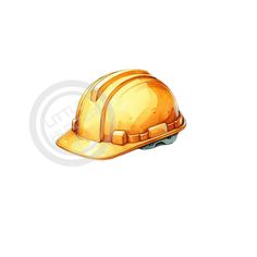 an orange hard hat on a white background