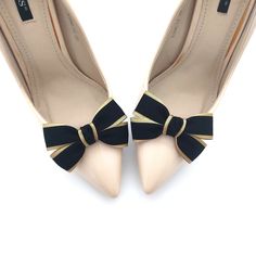 A phenomenal, very impressive pair (2 pieces) of beautiful shoe clips - black and gold bows Unique decorations for a unique woman The clips are additionally protected with felt, so you won't damage the shoes. We make every effort to ensure that photos reflect the actual color of the product, but may vary slightly depending on your monitor settings. Black Bows, Unique Decorations, Black Shoe, Bow Shoes, Shoe Clips, Black Bow, Handmade Shoes, Beautiful Shoes, Black And Gold