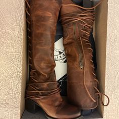 Used Once Only, Great Condition Shifting Closet, Freebird Shoes, Freebird Boots, Fold Over Boots, Rider Boots, Boho Boots, Birthday Inspo, Classy Shoes, Shoe Inspo