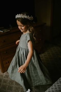 Sage Flower Girl Dress, Communion Dress, White Flower Girl Dress, Boho Linen Toddler Dress, Linen Clothing Girls - Etsy Sage Green Flower Girl Dress, Sage Flower Girl Dress, Green Flower Girl Dresses, Vintage Linen Dress, Sage Green Flowers, Rustic Flower Girl Dress, Boho Flower Girl, Rustic Flower Girls, White Flower Girl Dresses