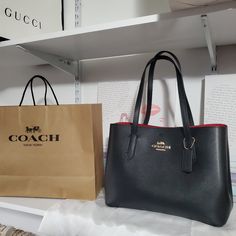 New With Tags Color: Black Red See All Photos For More Item Description Prior To Purchased. Trusted Seller Poshmark Ambassador Everyday Black Bag, Uni Bag, Luxury Bags Collection, Purse Essentials, Coach Crossbody Purse, Handbag Essentials, Girly Bags, Brown Shoulder Bag, Fancy Bags