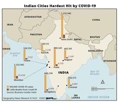 In March 2021, cases started rising in Maharashtra, the state which is home to Mumbai, India’s most populous city. By the month’s end, daily cases were six times higher than they were at the start. In May, Maharashtra responded with weekend lockdowns and limiting the size of public gatherings. Other states followed its example. As of May 11, 24 of India's 36 states and territories had instituted new COVID restrictions. Johns Hopkins University, Johns Hopkins, Mumbai India, Public Policy, May 11, Social Issues, The Start, Our World, Trending Topics