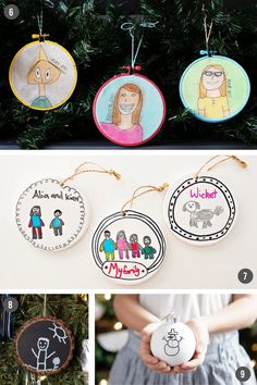 handmade christmas ornament ideas for kids and adults to make with their own pictures