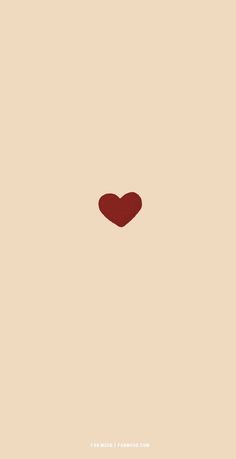 a red heart on a beige background