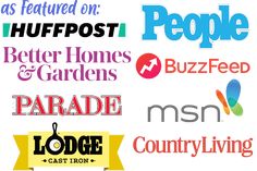 many different types of logos on a white background with the words, people, and other things