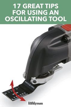 a book cover with an image of a stapler on it and the title, 17 great tips for using an oscilating tool