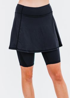 Midi Lycra® Sport Skirt With Attached 10" LeggingsFit & Sizing Inseam Length 10” (Size S) Skirt Length (waist to hem) 14.75” (Size S) If you are between sizes, or in doubt, please choose one size bigger than your usual size. Features Zippered pocket at the back for keys, cards, etc Stretchy Lightweight Durable Abrasion resistant Care Rinse in cold water to wash off any chemicals, chlorinated water or saltwater Machine wash in cold water on gentle cycle Lay flat to Fitted Tennis Skirt With Built-in Shorts, Stretch Mini Skirt With Built-in Shorts, Fitted Mini Skirt With Built-in Shorts, Stretch Skirt With Short Inseam, High Stretch Solid Color Mini Skirt, Solid Color High Stretch Mini Skirt, Fitted Swim Skirt With Built-in Shorts For Sports, Spring Stretch Skort With Short Inseam, Fitted Athleisure Skort With Built-in Shorts