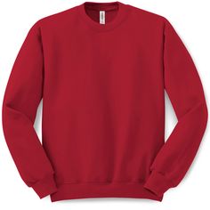 • Blank Classic Crew Neck Sweatshirt • Crew Neck, Long Sleeve, Classic Fit • 50% Cotton / 50% Polyester, Preshrunk Fleece Red Relaxed Fit Sweatshirt For Winter, Red Crew Neck Tops For Winter, University Red Sporty Sweatshirt For Fall, Sporty University Red Sweatshirt For Fall, Red Sweats With Ribbed Cuffs For Fall, Red Cotton Sweats For Fall, University Red Sweatshirt With Ribbed Cuffs For Winter, Red Crew Neck Sweatshirt For Winter, Basic Fleece Sweatshirt In Solid Color