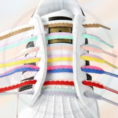 "\"Elevate your shoe style with our Flat Colorful Two-Tone Shoelaces! Unleash your creativity and step into a world of vibrant hues and trendy designs. These laces are the perfect way to add a playful touch to your favorite pair of shoes. Crafted with meticulous attention to detail, our flat shoelaces feature a unique two-tone design, blending complementary colors seamlessly. Made from high-quality materials, they offer durability and a secure fit, ensuring your shoes stay comfortably fastened throughout your adventures. Perfect for sneakers, canvas shoes, and casual footwear, these shoelaces are a statement-making accessory. Whether you want to match your shoes with your outfit or make a bold contrast, our Flat Colorful Two-Tone Shoelaces are the ideal choice. Upgrade your shoe game and i Colorful Sneakers, White Casual Shoes, Lace Flats, Lace Accessories, Lace Sneakers, Shoe Insoles, Lacing Sneakers, Sport Sneakers, Shoe Style