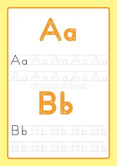 the letter b is for abc and d worksheet with letters to be written in orange