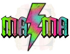 the logo for an electric band with a lightning bolt on it's back side