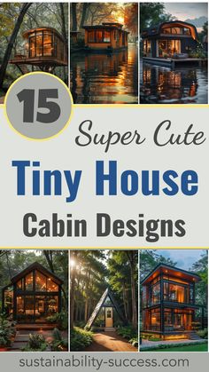 15 Adorable Tiny House Cabin Designs To Inspire You River Cabin Ideas, Tiny Home Layout Floor Plans, Small Cabin Layout, Tiny Cabin Plans, Cozy Tiny House, Pole Barn Ideas, Free Floor Plans, Cabin Designs, Glass Cabin