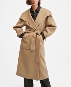 21410136_fpx.tif (700×855) Style Oversize, Build A Wardrobe, Winter Capsule Wardrobe, Long Wool Coat, Garment Labels, Belted Coat, Oversized Coat, Wool Blend Coat, Woolen Coat