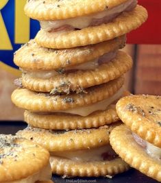 several crackers stacked on top of each other