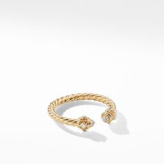 David Yurman Renaissance(R) merges sculptural form with the brilliant jewel tones found in classical painting to produce a collection that is quintessential David Yurman. 18-karat yellow gold Pave diamonds, 0.06 total carat weight Ring, 2.3mm Size, 4 Style Number: R14433D88ADI4 Petite Jewelry, David Yurman Ring, Bridal Engagement Rings, Diamond Sizes, Jewel Tones, High Jewelry, David Yurman, Designer Jewelry, Chain Pendants