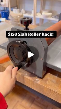 Lambshead Studio Ceramics on Instagram: "So I finally decided to try the @vevor.official Manual Cold Roll Laminator (~150$) hack as a substitute for a clay Slab Roller (~900$). It’s adjustable so you can change the thickness of your slab, and I use 2 dowels to make sure the roll is even. The only real downside is that the handle isn’t robust enough to handle thicker materials so you’ll need to start with a flattened slab of clay so that you can roll it through smoothly. But hey, that’s work I’m willing to do to save $800! Have you tried this? Have other tips? Let me know! 

This is not sp0ns0red in any way- just sharing some money saving hacks with the ceramic community 🫶"