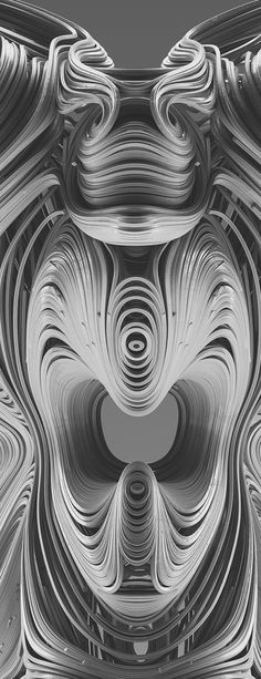 an abstract black and white photo with wavy lines