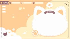 a cartoon cat with the word chat on it's chest and paw printables