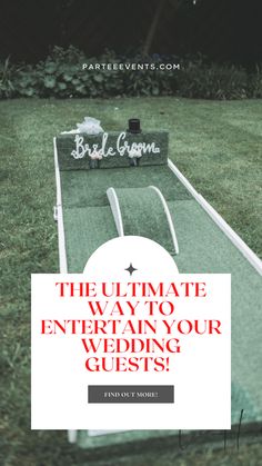 the ultimate way to entertain your wedding guests is with an in - ground game that's easy and fun