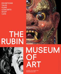 the poster for the museum of art, featuring an image of a woman with her mouth open