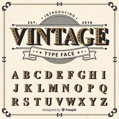 an old fashioned typeface font and numbers