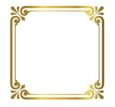 a gold frame with an ornate design on the bottom, and a small corner in the middle