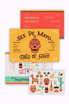 See De Mayo - MasterBundles Collage. Punctuation, Glyphs, Lowercase A