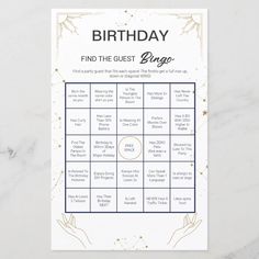 a printable birthday game for the guest