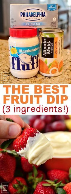 the best fruit dip 3 ingredients to make it taste like an ice cream or yogurt