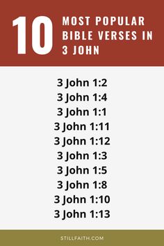 the ten most popular bible verses in 3 john