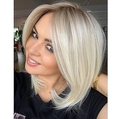 Synthetic Wig Curly Curly Wig Blonde Bleached Blonde Synthetic Hair 10 inch Women's Blonde 2024 - $20.99 Short Bob Blonde, Human Lace Front Wigs, Classic Bob Hairstyle, Platinum Blonde Bobs, Blond Ombre, Ombre Blond, Blonde Bob Wig, Light Blonde Hair, Ombre Blonde