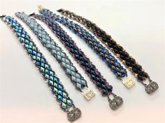 Diamond and Crystal Trail Bracelet Beaded Jewelry Bracelets, Beaded Jewels, Beaded Jewlery, Diy Bracelet Designs, Beaded Jewelry Designs, Diy Bracelets Patterns, Beads Bracelet Design, Woven Bracelets, Beaded Bracelet Patterns