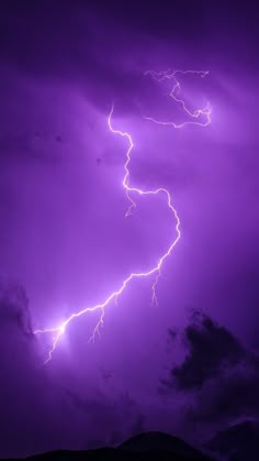 a purple sky filled with lots of lightning