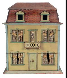 Old Doll House, Unique Dollhouses, Cardboard Dollhouse, Diy Barbie House, Small Buildings, Top Floor