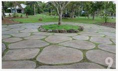 an image of a stone walkway in the park