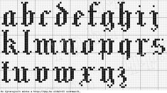 an old fashioned cross stitched alphabet