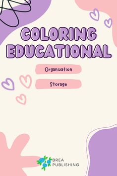 the cover for coloring educational organization storage